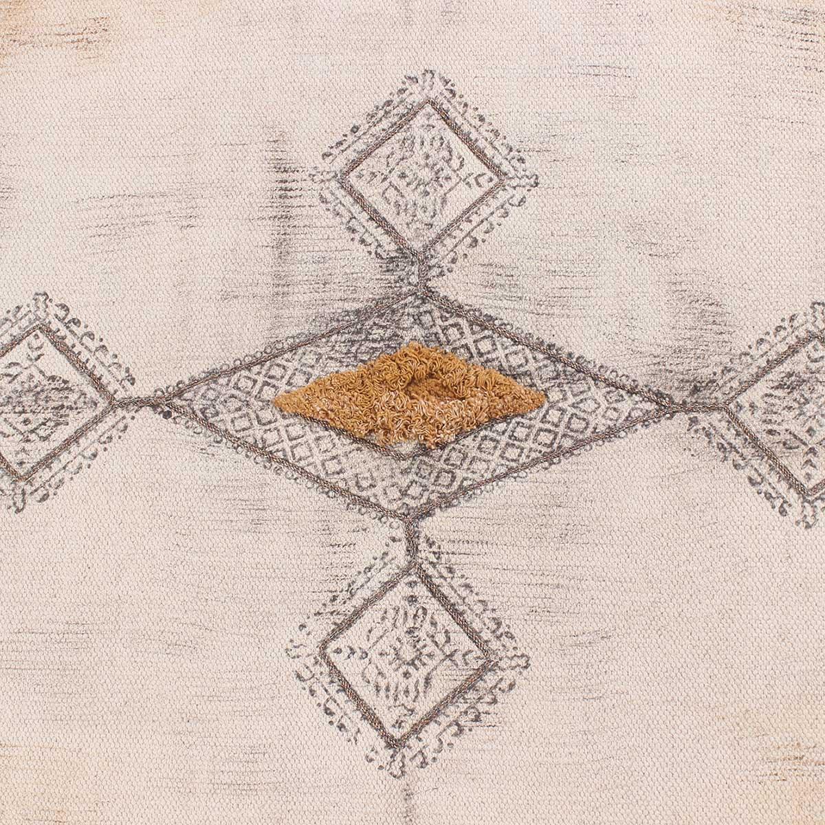 Bordered Hand Tufted Brown Beige Hallway Cotton Dhuree - Indian Rug Store Bordered Hand Tufted Brown Beige Hallway Cotton Dhuree - Indian Rug Store