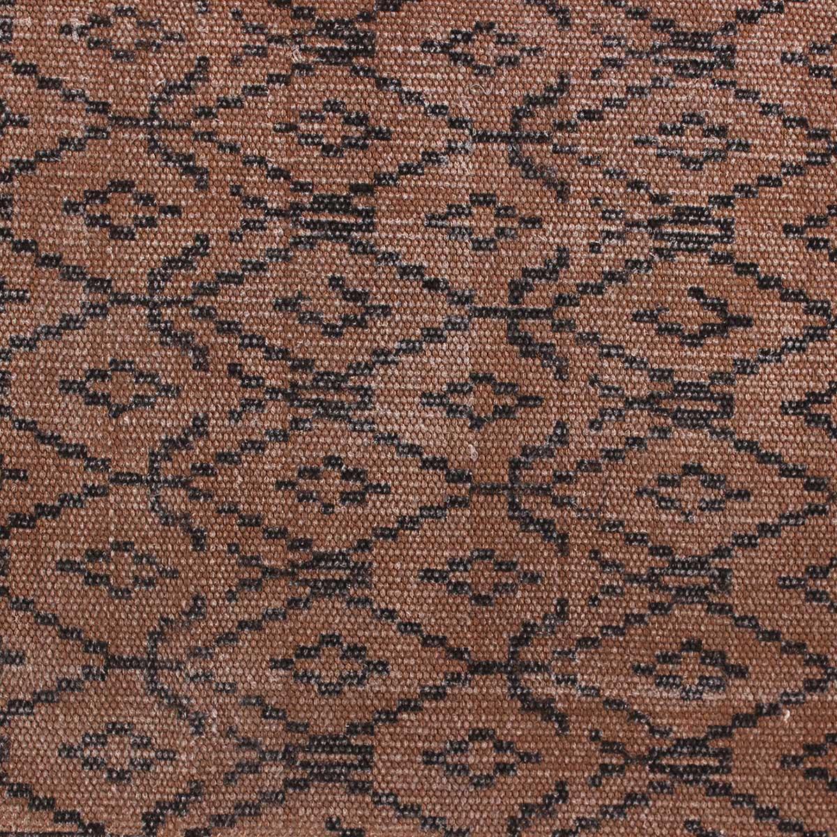 Brown Beige Hand Block Print Work Floral Trendy Bedroom Decor Cotton Rug - Indian Rug Store Brown Beige Hand Block Print Work Floral Trendy Bedroom Decor Cotton Rug - Indian Rug Store