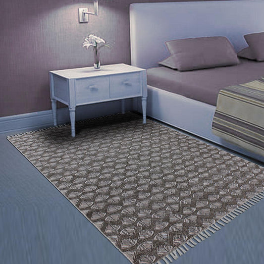 Gray Black Hand Block Print Work Geometric Trendy Bedroom Decor Cotton Rug Gray Black Hand Block Print Work Geometric Trendy Bedroom Decor Cotton Rug