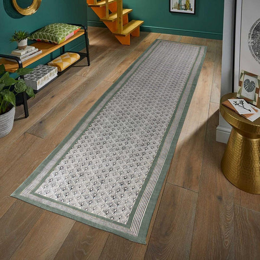 Hand Block Print Work Floral Trendy Living Area Green Black Cotton Rug Hand Block Print Work Floral Trendy Living Area Green Black Cotton Rug