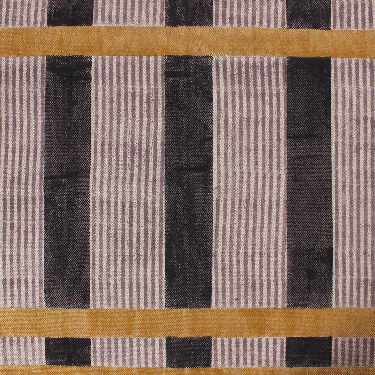 Hand Block Print Work Striped Trendy Yellow Black Living Area Cotton Rug - Indian Rug Store Hand Block Print Work Striped Trendy Yellow Black Living Area Cotton Rug - Indian Rug Store