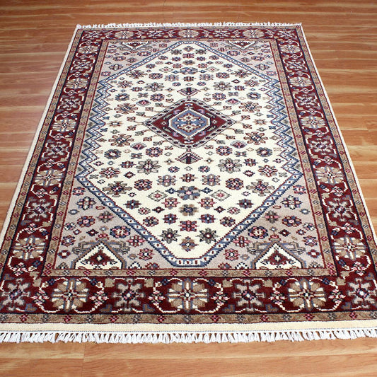 Alfombras indias tejidas a mano con motivos marinos en color rojo 2216 Alfombras indias tejidas a mano con motivos marinos en color rojo 2216