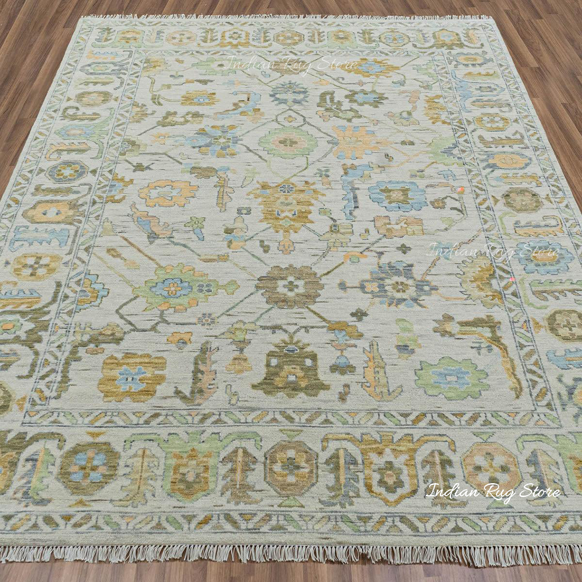 Brown Hall room Oushak Wool Rug - Indian Rug Store