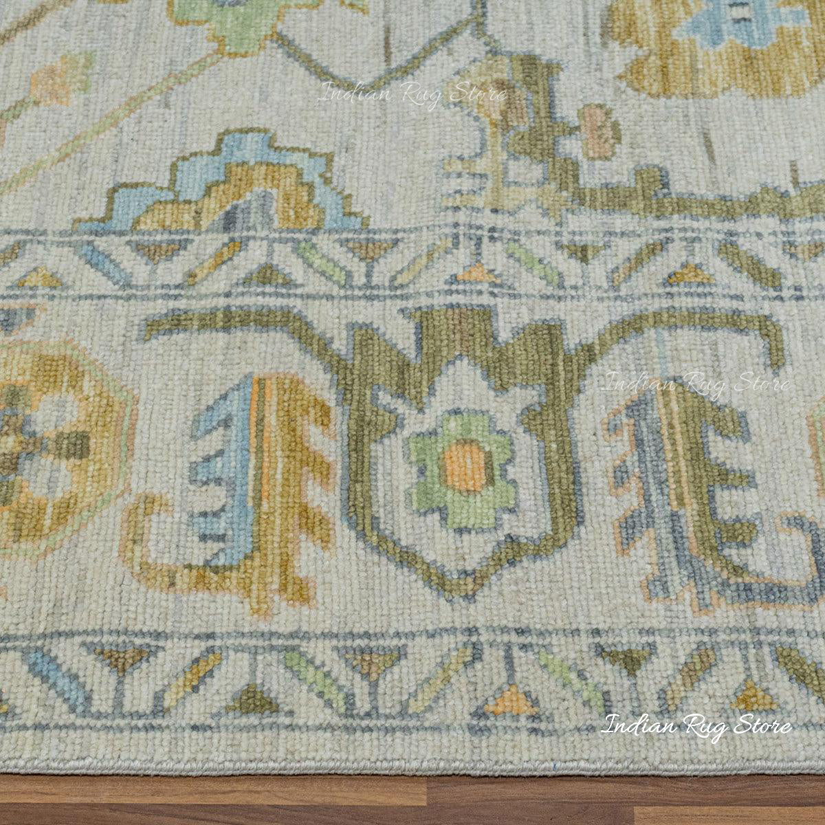 Brown Hall room Oushak Wool Rug - Indian Rug Store Brown Hall room Oushak Wool Rug - Indian Rug Store