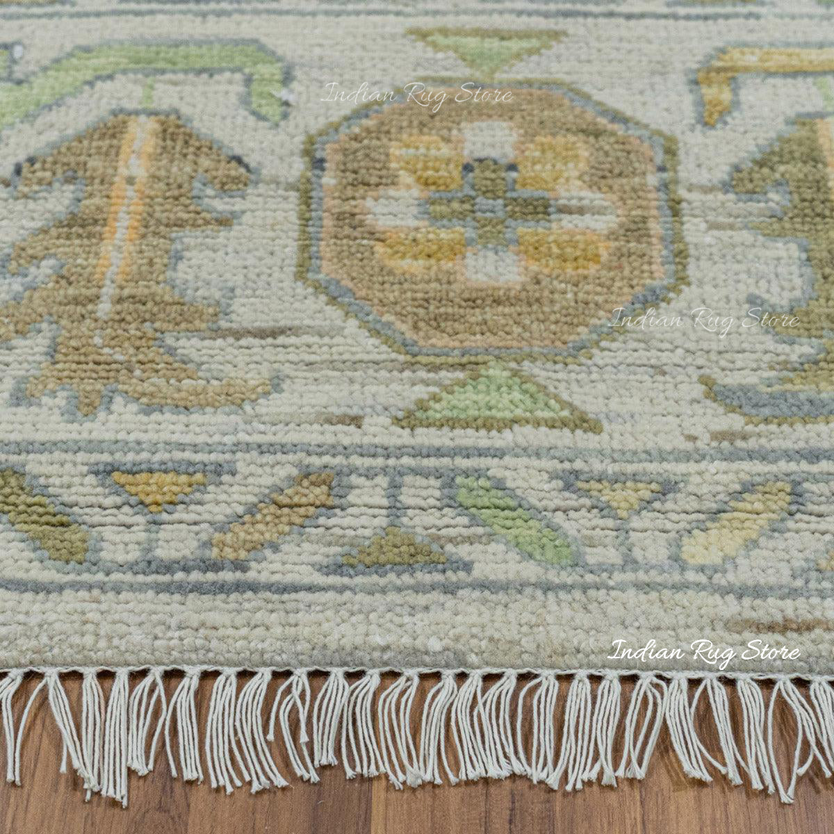 Brown Hall room Oushak Wool Rug - Indian Rug Store
