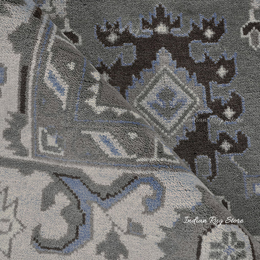 Alfombra de lana anudada a mano multicolor gris para dormitorio Alfombra de lana anudada a mano multicolor gris para dormitorio