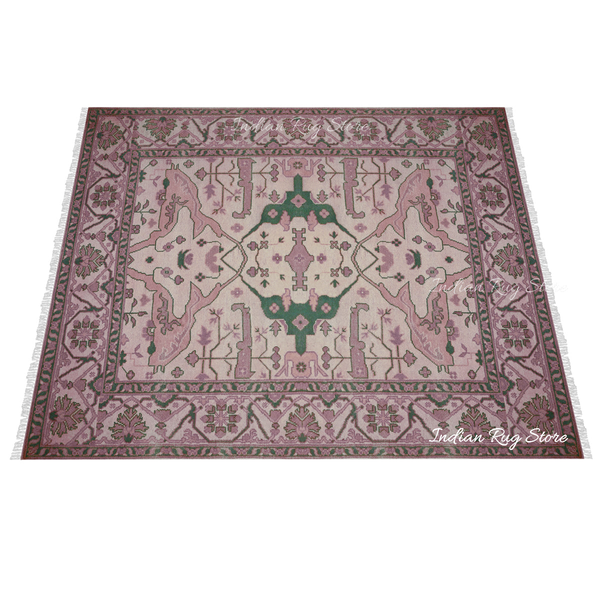 Red Multicolor Traditional Turkish Wool Rug - Indian Rug Store