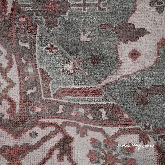 Tappeto fatto a mano grigio multicolore per camera da letto e soggiorno Tappeto fatto a mano grigio multicolore per camera da letto e soggiorno