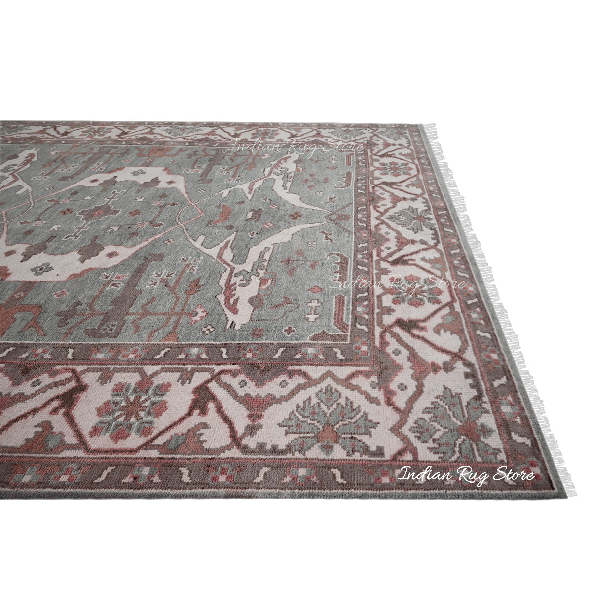 Handmade Red Brown Mutlicolor Bedroom Living Room Rug - Indian Rug Store Handmade Red Brown Mutlicolor Bedroom Living Room Rug - Indian Rug Store