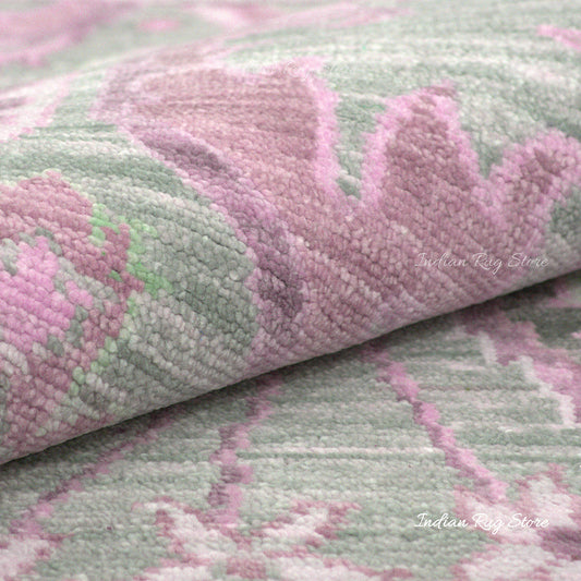 Tappeto decorativo in lana annodato a mano per camera da letto grigia Tappeto decorativo in lana annodato a mano per camera da letto grigia