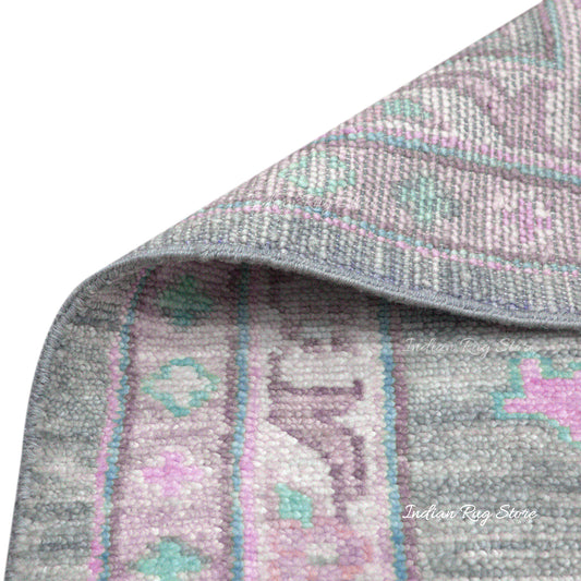 Tappeto fatto a mano blu per la veranda del soggiorno Tappeto fatto a mano blu per la veranda del soggiorno