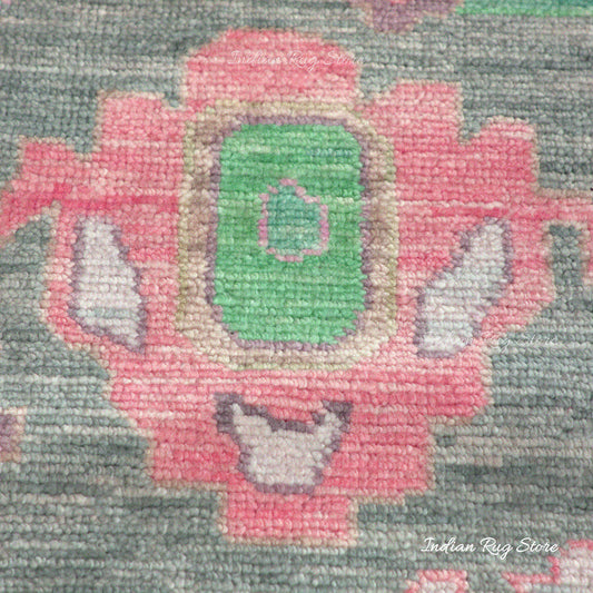 Alfombra de comedor de lana multicolor gris anudada a mano Alfombra de comedor de lana multicolor gris anudada a mano