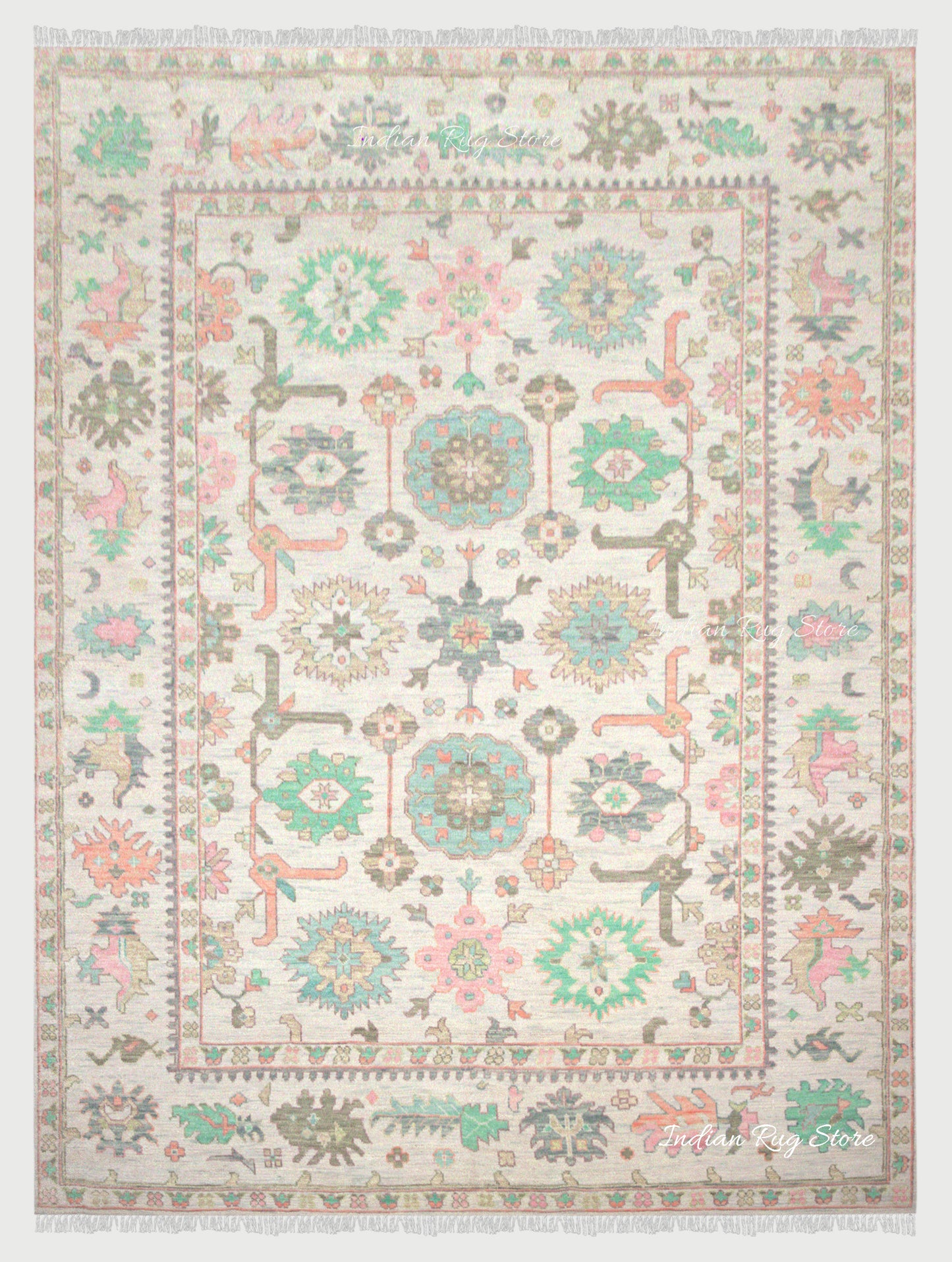 Multicolor Hand Knotted Turkish Wool Rug - Indian Rug Store