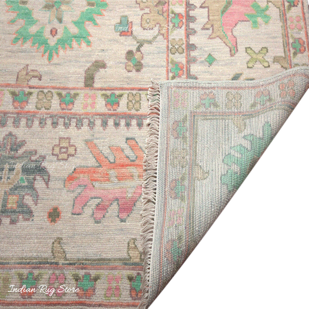 Multicolor Hand Knotted Turkish Wool Rug - Indian Rug Store