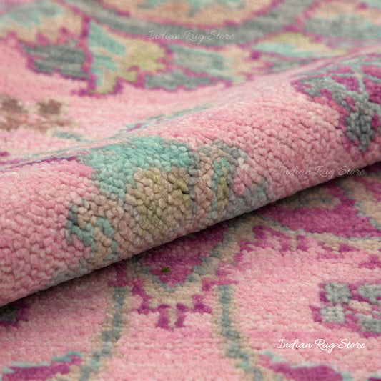 Tappeto rosso in lana turca annodato a mano per ingresso e patio Tappeto rosso in lana turca annodato a mano per ingresso e patio