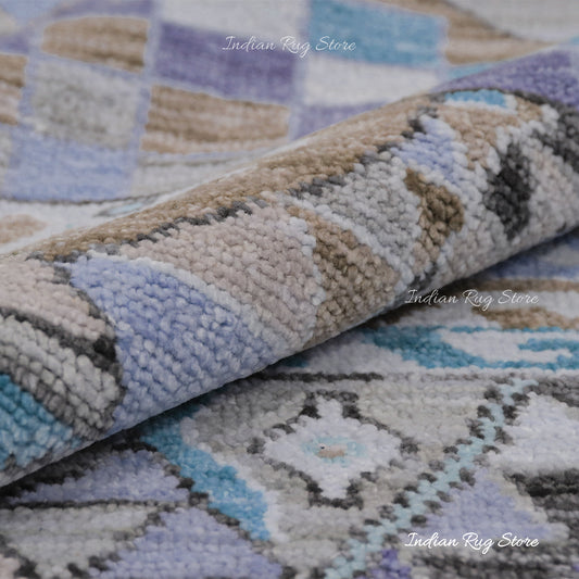 Alfombra multicolor gris hecha a mano para el porche delantero del dormitorio Alfombra multicolor gris hecha a mano para el porche delantero del dormitorio