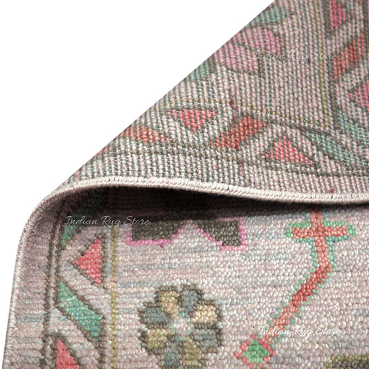 Tappeto da camera da letto tradizionale annodato a mano in lana Oushak Tappeto da camera da letto tradizionale annodato a mano in lana Oushak