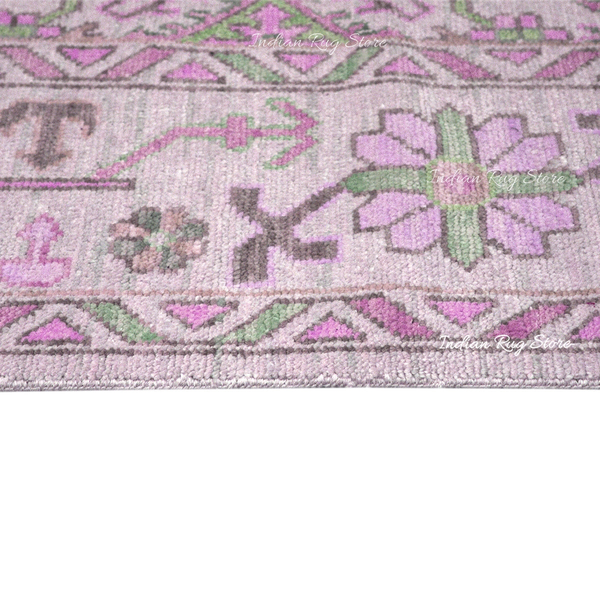 Hand Knotted Beautiful Natural Wool Oushak Rug - Indian Rug Store Hand Knotted Beautiful Natural Wool Oushak Rug - Indian Rug Store