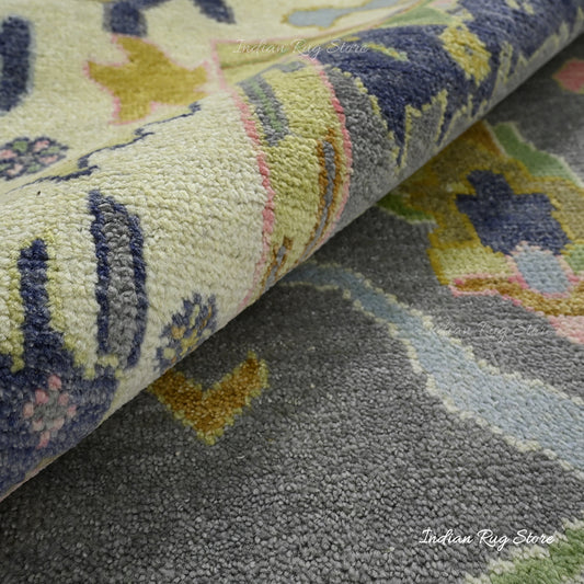 Natural Handmade Bedroom Oushak Wool Traditional Rug Natural Handmade Bedroom Oushak Wool Traditional Rug