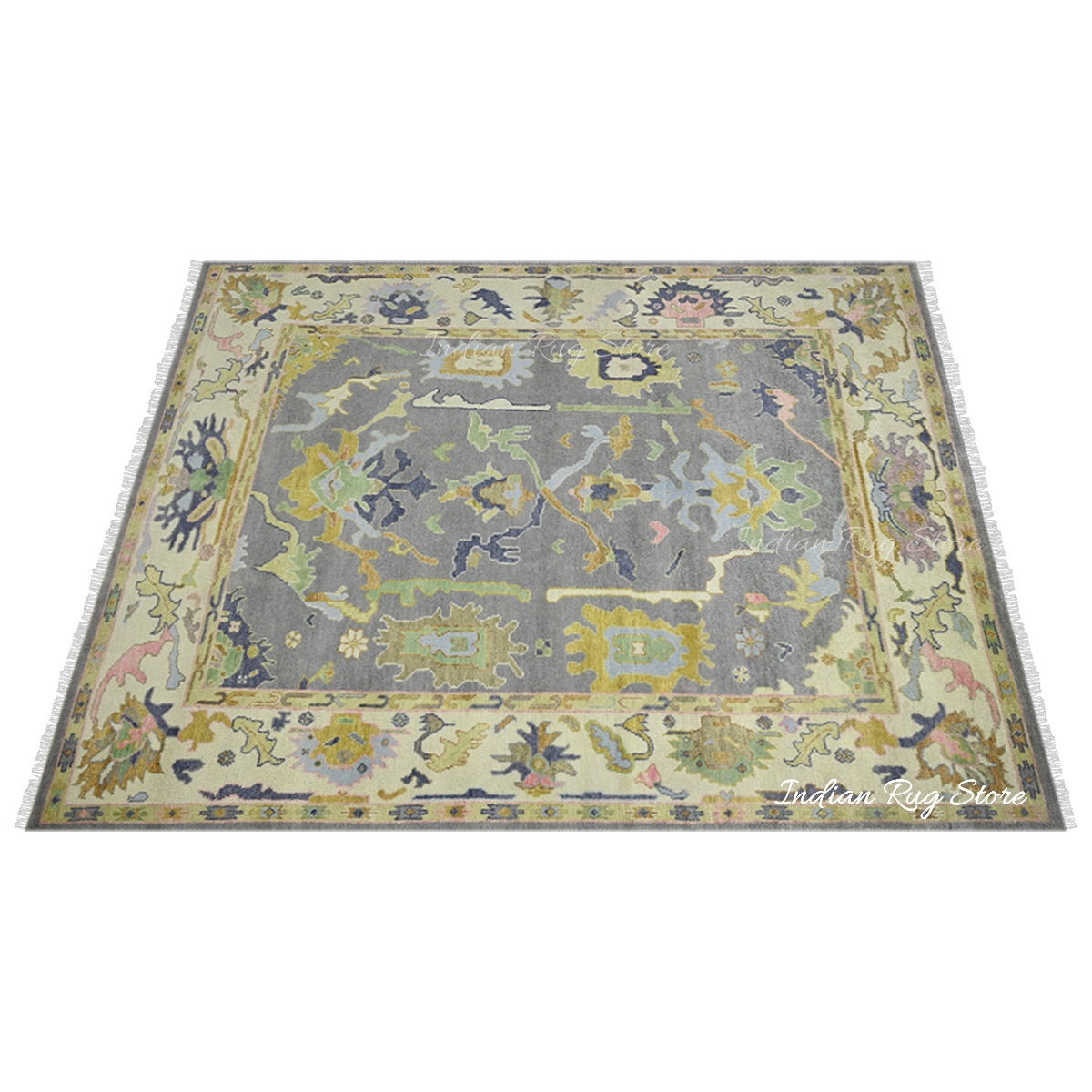 Natural Handmade Bedroom Oushak Wool Traditional Rug - Indian Rug Store Natural Handmade Bedroom Oushak Wool Traditional Rug - Indian Rug Store