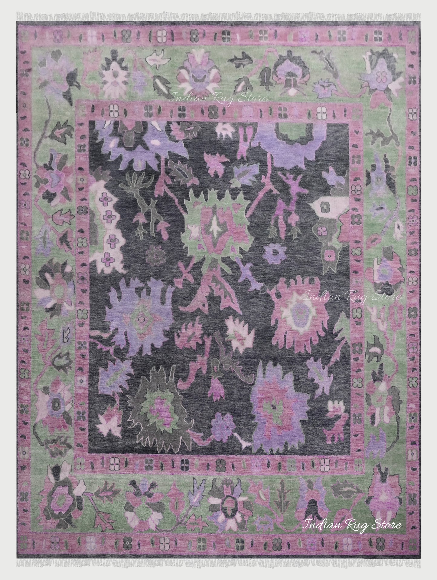 Handmade Multicolor Wool Living Room Area Rug - Indian Rug Store