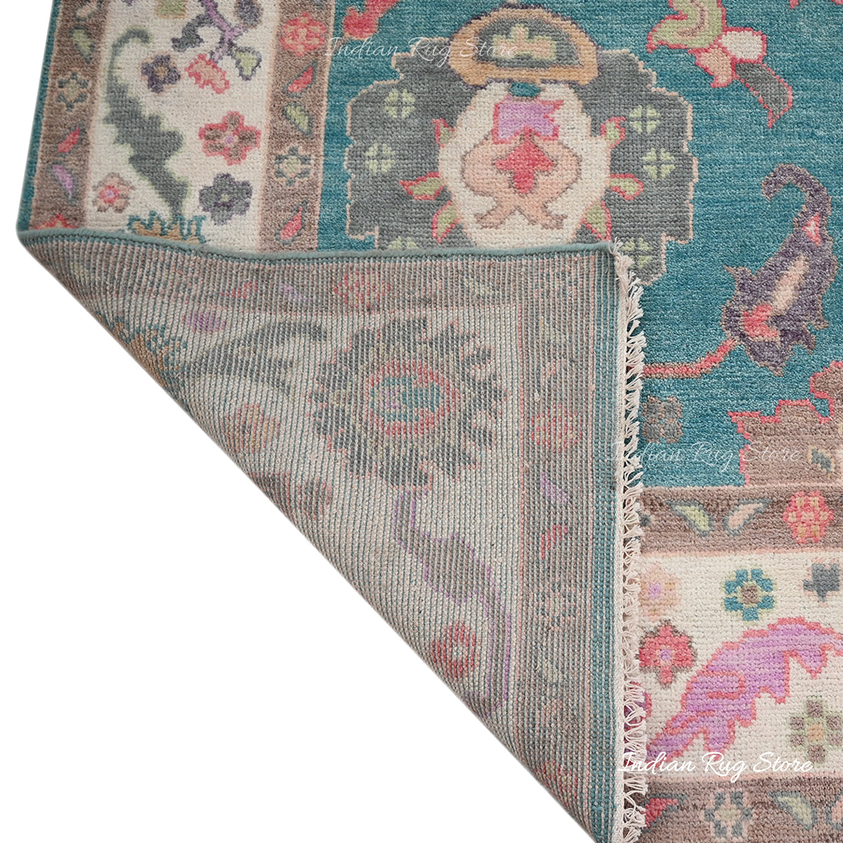 Natural Handmade Bedroom Oushak Wool Traditional Rug - Indian Rug Store Natural Handmade Bedroom Oushak Wool Traditional Rug - Indian Rug Store