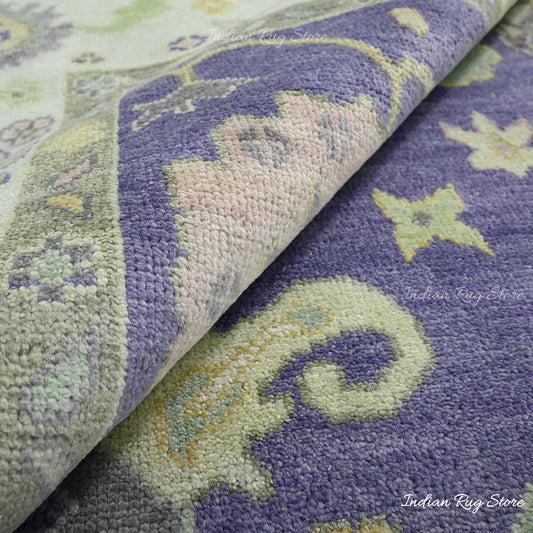 Tappeto tradizionale grigio in lana Oushak per camera da letto Tappeto tradizionale grigio in lana Oushak per camera da letto