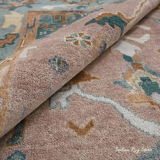 Oushak per il soggiorno tappeto di lana annodato a mano Oushak per il soggiorno tappeto di lana annodato a mano