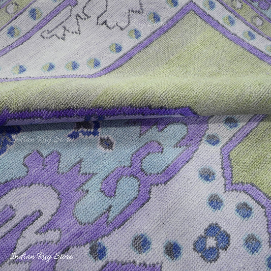 Tappeto da soggiorno in lana annodato a mano blu da cucina Tappeto da soggiorno in lana annodato a mano blu da cucina