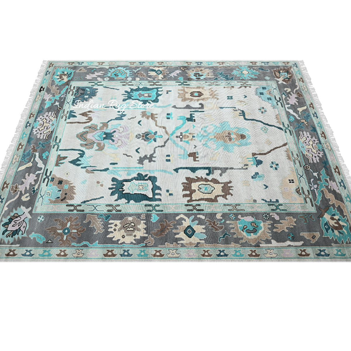 Handmade Natural Turkish Blue Wool Bedroom Area Rug - Indian Rug Store Handmade Natural Turkish Blue Wool Bedroom Area Rug - Indian Rug Store