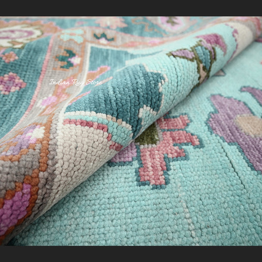 Tappeto tradizionale grigio in lana Oushak per camera da letto Tappeto tradizionale grigio in lana Oushak per camera da letto