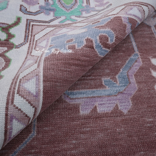 Tappeto di lana per la casa Oushak moderno annodato a mano blu IRSZ-117 Tappeto di lana per la casa Oushak moderno annodato a mano blu IRSZ-117