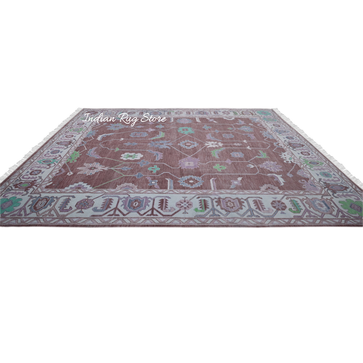 Hand Knotted Modern Oushak Home Decor Wool Rug - Indian Rug Store Hand Knotted Modern Oushak Home Decor Wool Rug - Indian Rug Store