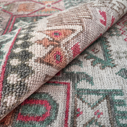 Indian Hand Knotted Modern Oushak Trendy Wool Rug Indian Hand Knotted Modern Oushak Trendy Wool Rug