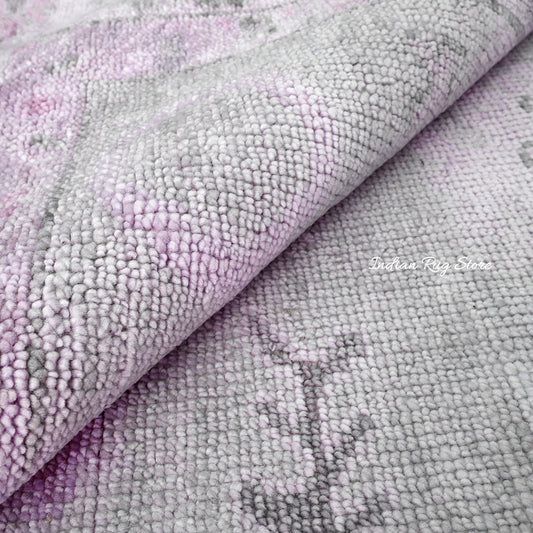 Tappeto da cucina in lana kilim annodato a mano Oushak grigio IRSZ-115 Tappeto da cucina in lana kilim annodato a mano Oushak grigio IRSZ-115