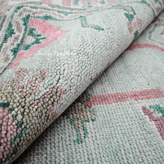 Tappeto di lana per la casa Oushak moderno annodato a mano blu IRSZ-117 Tappeto di lana per la casa Oushak moderno annodato a mano blu IRSZ-117