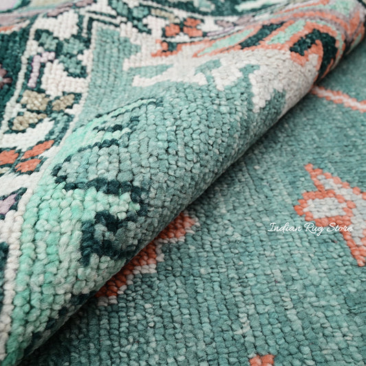 Tappeto di lana di lusso grigio Oushak moderno annodato a mano indiano IRSZ-118 Tappeto di lana di lusso grigio Oushak moderno annodato a mano indiano IRSZ-118