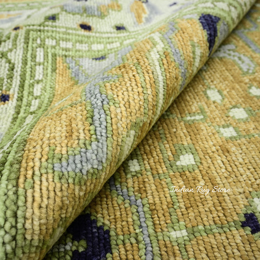 Tappeto quadrato Oushak moderno annodato a mano in lana marrone IRSZ-119 Tappeto quadrato Oushak moderno annodato a mano in lana marrone IRSZ-119