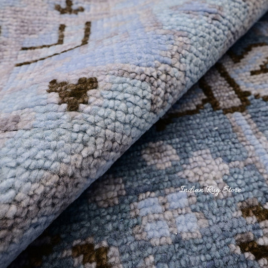 Tappeto moderno in lana Oushak grigio annodato a mano per patio esterno IRSZ-120 Tappeto moderno in lana Oushak grigio annodato a mano per patio esterno IRSZ-120