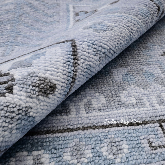 Tappeto moderno grigio Oushak Hotel Lana IRSZ-123 annodato a mano Tappeto moderno grigio Oushak Hotel Lana IRSZ-123 annodato a mano