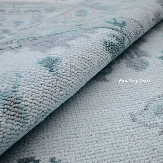 Hand Knotted Wool Rug Indian Oushak For Living Room Hand Knotted Wool Rug Indian Oushak For Living Room