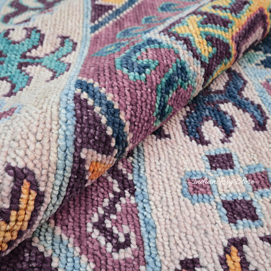 Tappeto di lana con motivo tribale annodato a mano Oushak moderno arancione IRSZ-128 Tappeto di lana con motivo tribale annodato a mano Oushak moderno arancione IRSZ-128