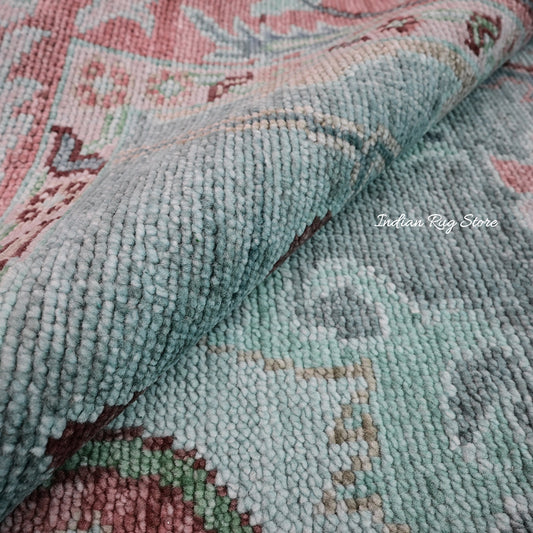 Tappeto moderno Oushak grigio annodato a mano in lana floreale per soggiorno IRSZ-130 Tappeto moderno Oushak grigio annodato a mano in lana floreale per soggiorno IRSZ-130