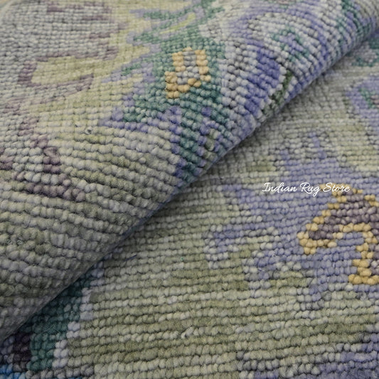 Tappeto di lana per meditazione yoga Oushak grigio moderno annodato a mano IRSZ-132 Tappeto di lana per meditazione yoga Oushak grigio moderno annodato a mano IRSZ-132