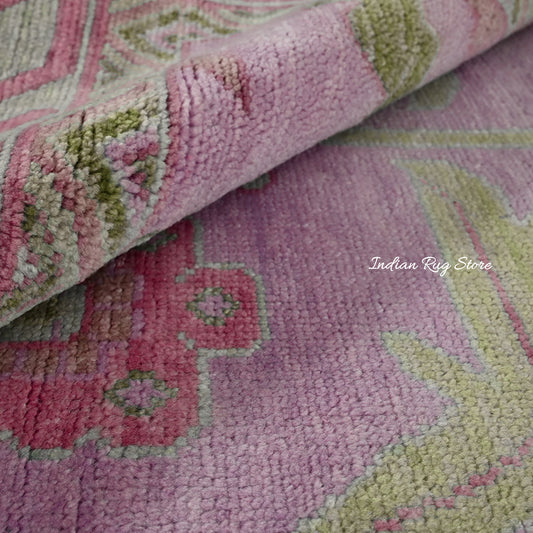 Tappeto moderno in lana Oushak grigio annodato a mano per la casa IRSZ-133 Tappeto moderno in lana Oushak grigio annodato a mano per la casa IRSZ-133