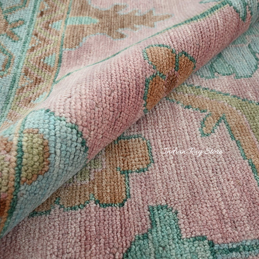 Tappeto di lana Oushak grigio moderno annodato a mano IRSZ-139 Tappeto di lana Oushak grigio moderno annodato a mano IRSZ-139