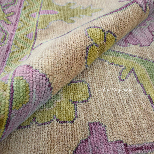 Tappeto di lana Oushak grigio moderno annodato a mano IRSZ-139 Tappeto di lana Oushak grigio moderno annodato a mano IRSZ-139