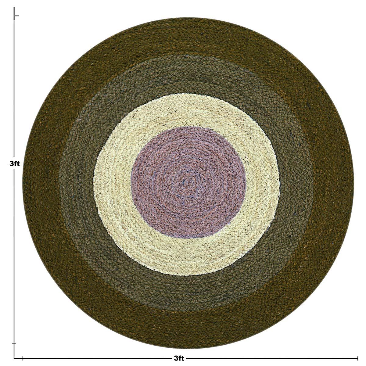 Geometrical Bronze Beige Hand Braided Farmhouse Jute Rug - Indian Rug Store Geometrical Bronze Beige Hand Braided Farmhouse Jute Rug - Indian Rug Store