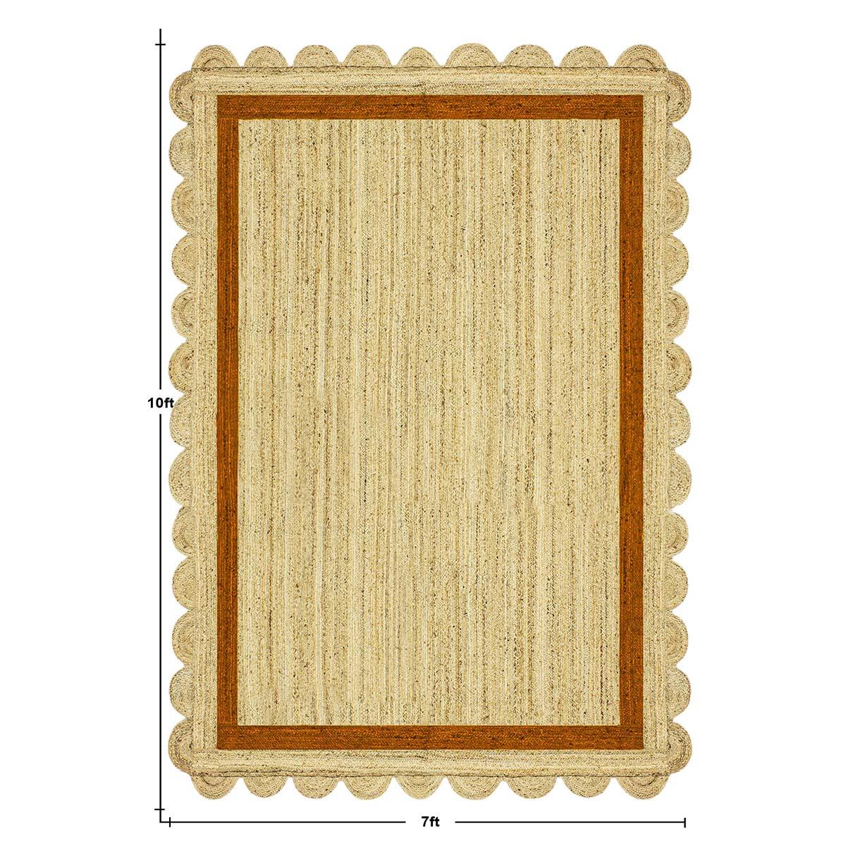 Geometric Hand Braded Beige Brown Farmhouse Jute Rug - Indian Rug Store Geometric Hand Braded Beige Brown Farmhouse Jute Rug - Indian Rug Store