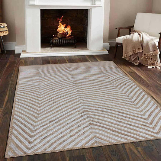 White Beige Hand Braided Dining Room Decor Jute Rug White Beige Hand Braided Dining Room Decor Jute Rug